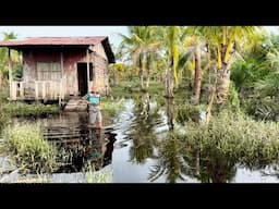 Kakek tua tinggal sendiri dirumah sangat sederhana