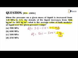 Numerical on Compressibility and Bulk Modulus 2