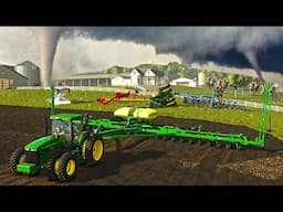 TORNADO RIPS THROUGH IOWA FARMYARD DURING PLANTING! (ROLEPLAY) | FS25