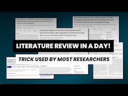 The FASTEST Way to Do Your Literature Review with AI!