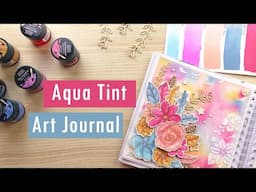 Aqua Tint Art Journal Page: Watercolor Inks Tutorial