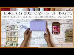 $415 CASH STUFFING | FEBRUARY 2025 | WEEKLY WALLET RESET | SINGLE MOM BUDGET | #LOWINCOME