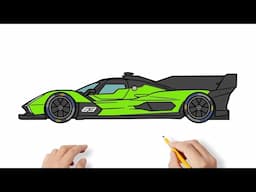 How to draw a Lamborghini SC63 / drawing lambo 2023 hypercar step by step