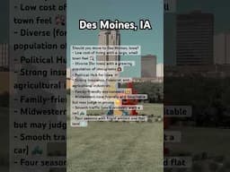 Should you move to Des Moines, Iowa?