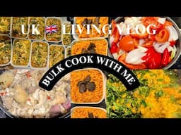 UK LIVING #23 | BULK COOK WITH ME | HOW I COOK FOR MY FAMILY OF 3 MONTHLY | #cooking #naijafood