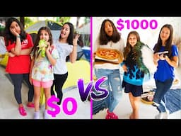 POOR Pajama Party $1 vs RICH Pajama Party $1,000