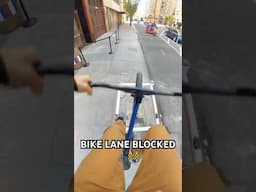 Blocked the bike lane, what would you do? 🤔🚲💨 #bmx #bike #rider #bikelanes #pedestriandignity