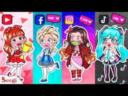 New Fashion Show Contest: Impressive Outfit For Miku, Nezuko, Elsa | DIYs Paper Dolls & Crafts