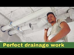 Plumbing work for bathroom fall celling drainage system