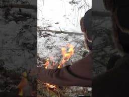 Hunter Fire Layer #survival #bushcraft #winterbushcraft #wintersurvival #wintercamping #winter