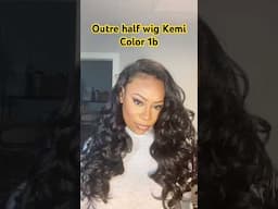 Outre quick weave 60 second style half wig Kemi in color 1b.