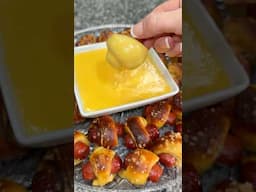 Pretzel Dog Bites + Beer Cheese Dip 🥨🧀