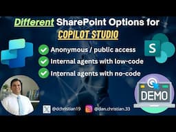 Different SharePoint Options for Copilot Studio