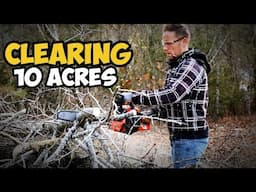 Clearing 10 Acres By Hand #beforeandafter