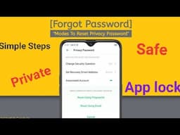 How to reset REALME private safe password