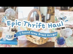 FANTASTIC COTTAGE STYLE THRIFT HAUL~ So Many Pretty Things!~#thrifthaul #cottagestyle #thriftedhome