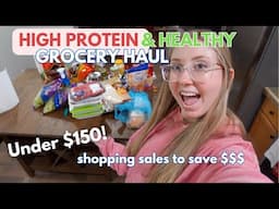 Stocking Up The Fridge In My First House!! GROCERY HAUL! | High Protein & Healthy Grocery Haul