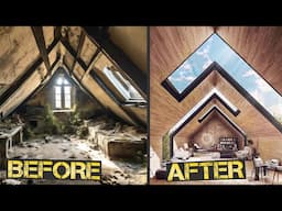 An incredible transformation of an old abandoned attic.