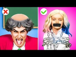 Wednesday vs Enid in School || Funny Situations