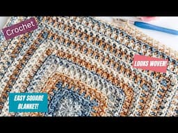 Crochet Square Blanket Easy Unique Crochet Throw Pattern!