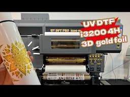 UV DTF i3200 4H  Ep2. (3D  gold foil !)BY MODIFY INK