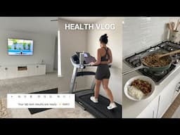 HEALTH VLOG | hormone test results, at home wellness routine, & high fiber meal