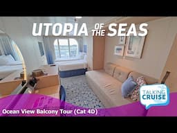 Utopia of the Seas | Ocean View Balcony Stateroom Tour (Cat 4D)