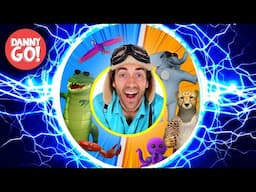 "The Animal Dance Game!" 🐙🐊🐒⚡️HYPERSPEED REMIX⚡️/// Danny Go! Songs for Kids