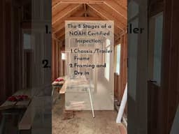 The 5 stages of NOAH tiny home inspections. #tinyhomeonwheels #tinyhomebuild #tinyhouse #tinyhome