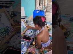 🇵🇭 Beautiful Filipina Artist & Baby Artist Painting Update OFF GRID ISLAND FAMILY LIVING PHILIPPINES