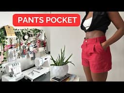 HOW TO SEW A PANTS POCKET | TROUSERS POCKET TUTORIAL | TROUSERS POCKET | SEWING A TROUSERS POCKET