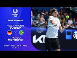 Alexander Zverev v Thiago Monteiro Full Match | United Cup 2025 Group E