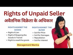 Unpaid Seller - Rights of unpaid seller