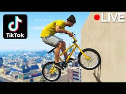 Recreating VIRAL GTA 5 STUNTS on Tik Tok #53! 🔴LIVE