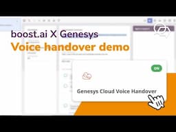 Boost.ai x Genesys Cloud: Voice handover demo