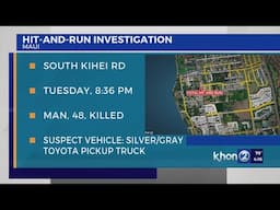 Pedestrian killed in hit-and-run on South Kihei Road