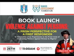 BOOK LAUNCH (VIOLENCE AGAINST PERSONS: A PRISM PERSPECTIVE FOR A FIRST RESPONDER)