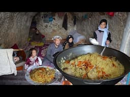 Cold Winter day in a Cave and Cooking Village Style Food| Village life of Afghanistan