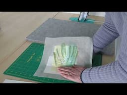 Mounting your snowdrops textile artwork