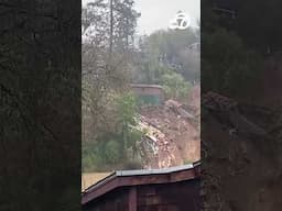 House falls into Russian River after landslide during CA storm