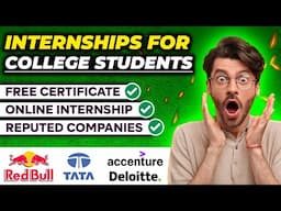 Internships for college students with FREE Certificate | Best Internships for College Students