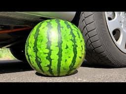 Crushing Crunchy & Soft Things by Car! EXPERIMENT  Car vs WATERMELON, Coca Cola, Fanta, Mirinda Ball