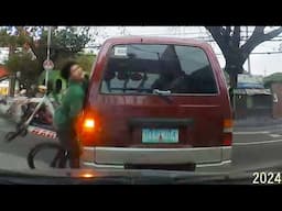 Cyclist Crashes into a Van