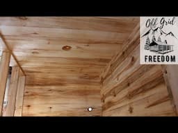 Aspen Walls at the Off Grid Cabin | Milled on the Woodland Mills HM 126