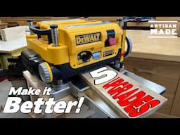 These Upgrades Will Make Your Dewalt Planer So Much Better / helical cutterhead / DW735 Mods