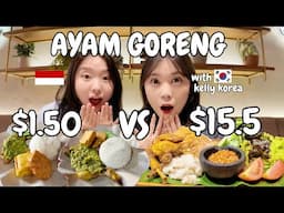 STREET vs GOURMET: Indonesian Fried Chicken | Ayam Goreng with Kelly Korea!