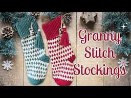 The EASIEST Granny Stitch Christmas Stockings EVER