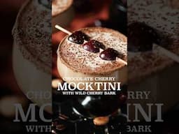 Chocolate Cherry "Mocktini" with Wild Cherry Bark