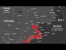 Russian Invasion of Ukraine: Donetsk Wider Region Map - Every Day [Nov 1 to Jan 3]