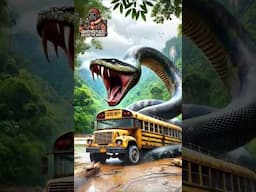 Nature Exploration 😲 Travel Discovery 🐍 Abandoned School Bus #schoolbus #bus #snakecartoon